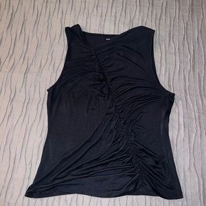 EUC - Anthropologie Asymetrical Ruched Tank Top size Large